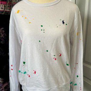 Polo Ralph Lauren splatter paint sweater